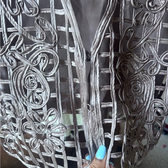 VINTAGE | seasons silk vest | size medium - Picture 4 of 5